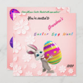 Paasdag Kaart voor het uitnodigen van de Jacht (Voorkant / Achterkant)