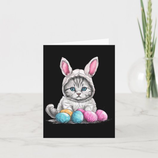 Paasdag Kat Pasen Kat Paasei Kaart (Voorkant)