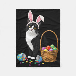 Paasdag Kattenkonijnenoren Eieren Graphic Mannen V Fleece Deken