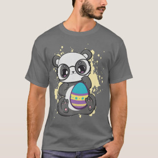 Paasdag kleine panda met eitjeslentedier t-shirt