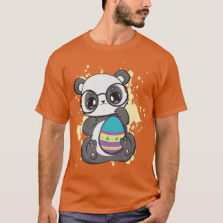Paasdag kleine panda met eitjeslentedier t-shirt