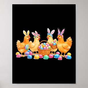 Paasdag Konijn Kip Liefhebber Kip Moeder Poster