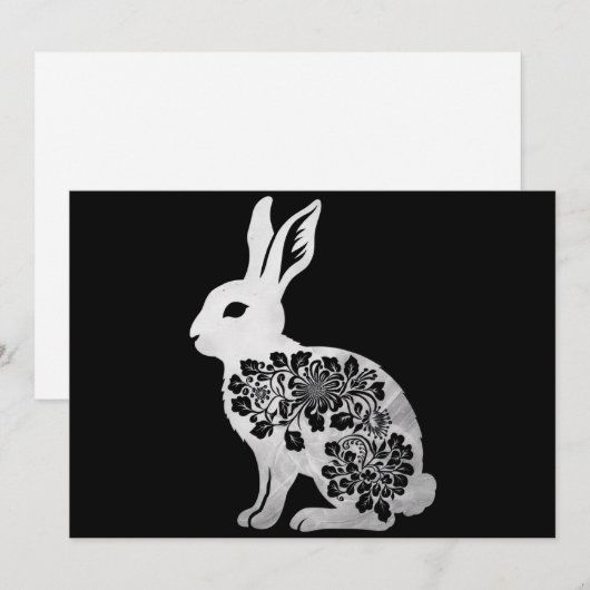 Paasdag Konijn Konijn Feestdagenkaart (Voorkant / Achterkant)
