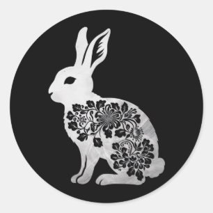 Paasdag Konijn Konijn Ronde Sticker