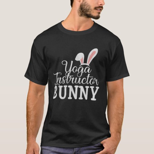 Paasdag Konijn Pasen Kostuum Yoga Instructeur B T-shirt (Voorkant)