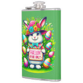 Paasdag Konijnenei van het Konijnenkonijn Ontwerp Heupfles (Links)