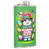 Paasdag Konijnenei van het Konijnenkonijn Ontwerp Heupfles (Rechts)