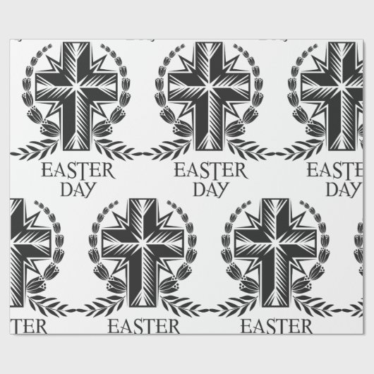 Paasdag kruis cadeaupapier (Vlak)