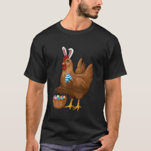 Paasdag Kuiken met Konijnenoren Leuk Eieren Verre T-shirt