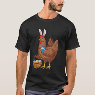 Paasdag Kuiken met Konijnenoren Leuk Eieren Verre T-shirt