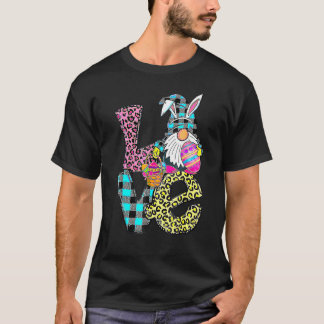 Paasdag liefdesgnomen die Bunny Ears Gno jagen T-shirt