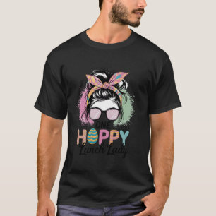 Paasdag Lunch Dame Bloemrijke Konijn Luipaard Vrou T-shirt