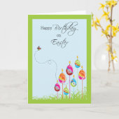 Paasdag met eieren en kaarsen kaart (Gele Bloem)