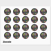 Paasdag Monster Truck Bundy Easter Egg Ronde Sticker (Vel)