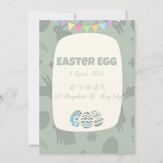 Paasdag Mooie uitnodiging (Voorkant)