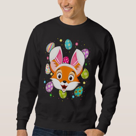 Paasdag paasdag, bunny Ear Fox Face Trui (Voorkant)