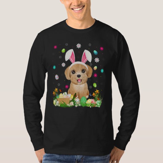 Paasdag Paasdag, funny Poodle T-shirt (Voorkant)
