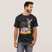 Paasdag Paasdag met geldekte collie Dog T-shirt (Voorkant volledig)