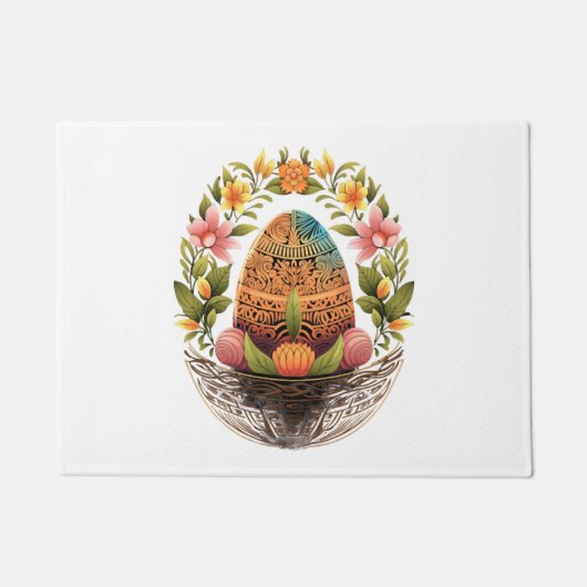 Paasdag Paaseiermand Mandala Art Ei Hunt Deurmat (Voorkant)