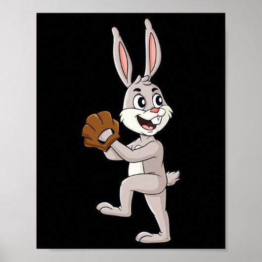 Paasdag Rabbit Pitcher Boys Meisjes Kinder Poster (Voorkant)