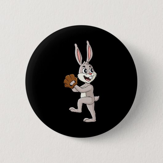 Paasdag Rabbit Pitcher Boys Meisjes Kinder Ronde Button 5,7 Cm (Voorkant)