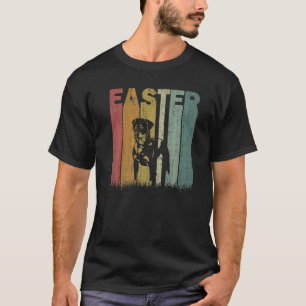 Paasdag Rottweiler Dog Retro Graphic Funhic East T-shirt
