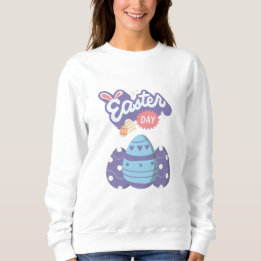Paasdag Sweatshirt – Schattige Egg Graphic