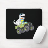 Paasdag T Rex Dino bestuurt een monsterwagen Muismat (Met muis)