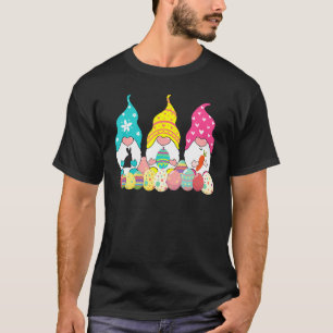 Paasdag T-shirt drie paasgnomen pastel lente B