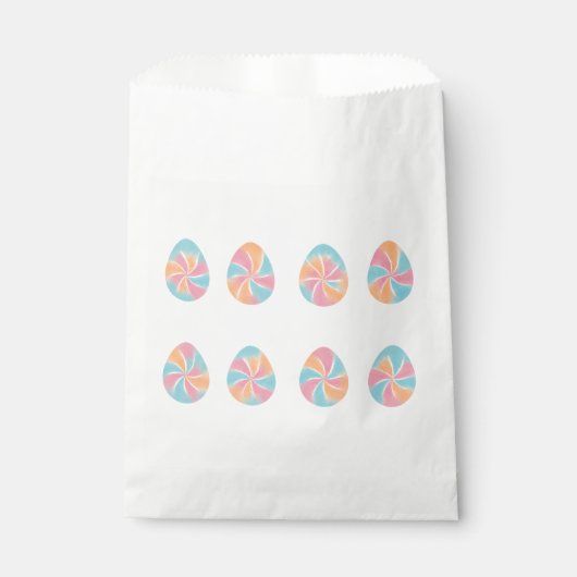 Paasdag Tie-Dye-eieren midden-tint zachte patroon Bedankzakje (Voorkant)
