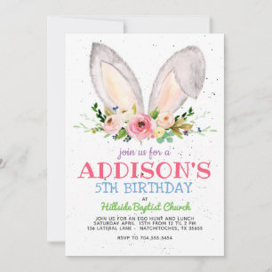 Paasdag Uitnodiging, paashaas Birthday, Kaart