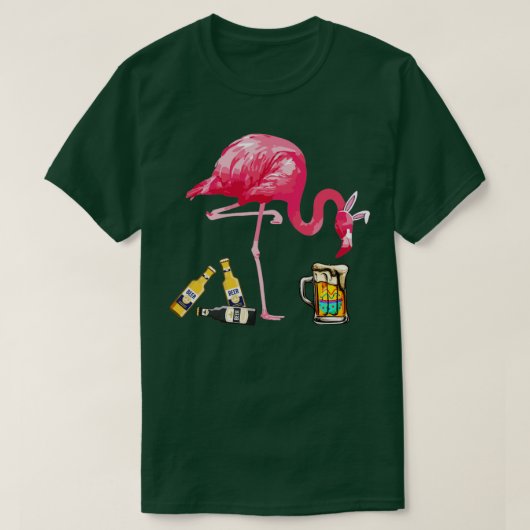 Paasdag van de bier Flamingo Drink kostuum T-shirt (Design voorkant)