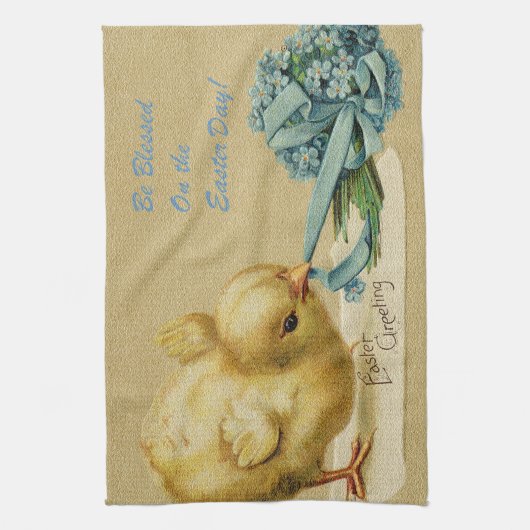  Paasdag voor kippen Theedoek (Verticaal)