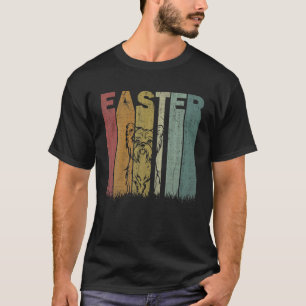 Paasdag Yorkshire Terrier Retro Grafisch Pasen T-shirt
