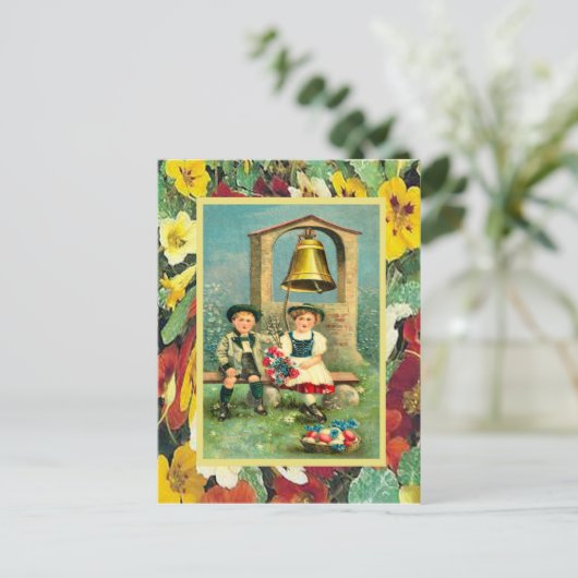  paasdagen, Beierse kinderen en eitjes Feestdagenkaart (Staand voorkant)