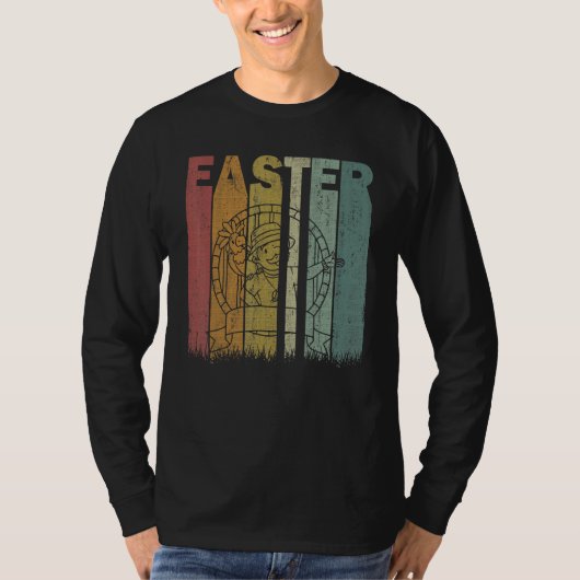 Paasdagzoo Keeper Retro Graphic Funhic Easter C T-shirt (Voorkant)