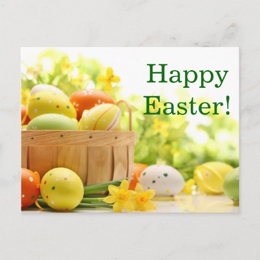 Paasdecoratie met eieren feestdagenkaart (Voorkant)