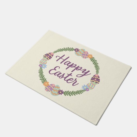 Paasdeur — Mat "Happy Easter" — adem (Schuin)