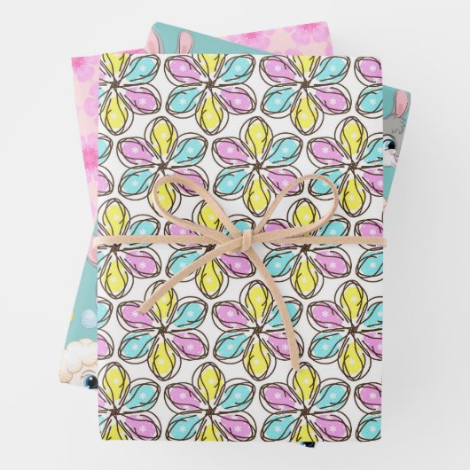 paasdieren en -dieren inpakpapier vel (In situ)