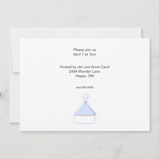 Paasdiner Kerk en Regenboog Kaart (Achterkant)