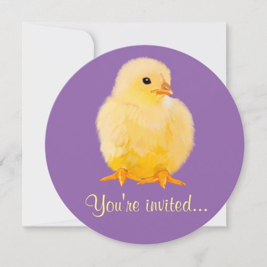 Paasdiner met chick kaart (Voorkant)