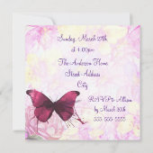 Paasdiner Party Butterfly Design Kaart (Achterkant)