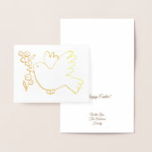 Paasdove houdt een tak vast folie kaarten (Display)