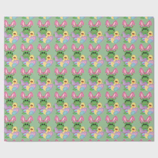 Paasdraak en kookpapier cadeaupapier (Vlak)