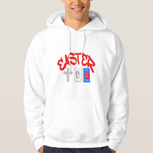 Paasdrievuldigheid: kruis, graf, opstanding T-shir Hoodie (Voorkant)