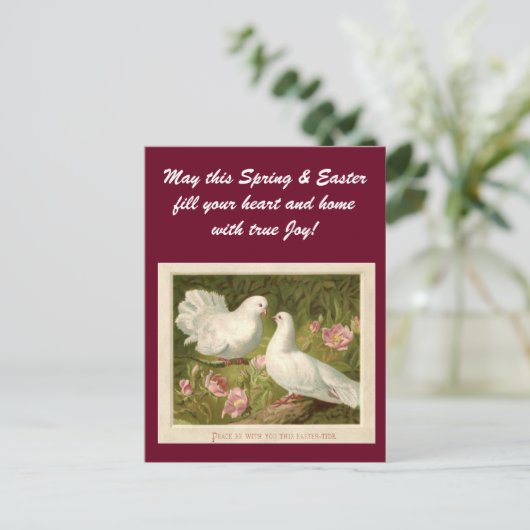 paasduiven feestdagenkaart (Staand voorkant)