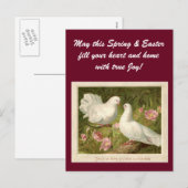 paasduiven feestdagenkaart (Voorkant / Achterkant)