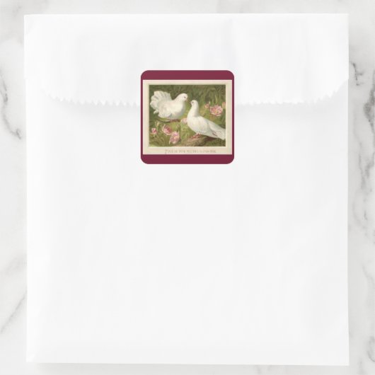  paasduiven vierkante sticker (Tas)