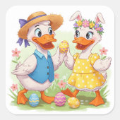 Paaseenden Vierkante Sticker (Voorkant)