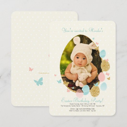 Paasegel - Lijst - Fotouitnodiging Kaart (Voorkant / Achterkant)